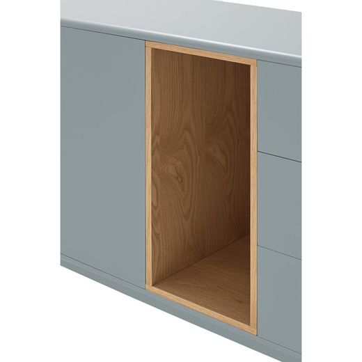 Pearl grey wooden sideboard, 100 x 40 x 120 cm | Corvo