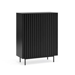 Schwarzes Holz-Sideboard, 97 x 45 x 130 cm | Gesehen