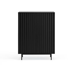 Schwarzes Holz-Sideboard, 97 x 45 x 130 cm | Gesehen