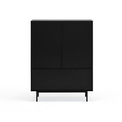 Schwarzes Holz-Sideboard, 97 x 45 x 130 cm | Gesehen