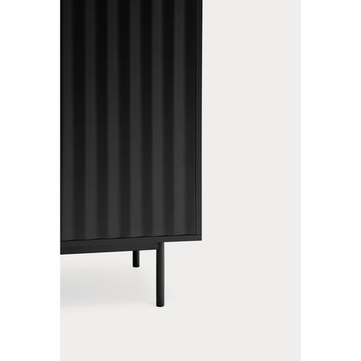 Schwarzes Holz-Sideboard, 97 x 45 x 130 cm | Gesehen