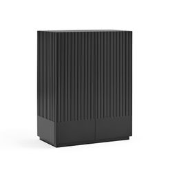 Mueble auxiliar de madera en negro y gris antracita, 92 x 46 x 120 cm | Doric