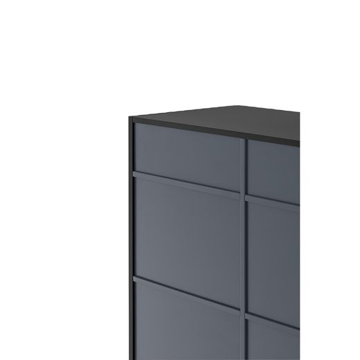 Black and anthracite grey wooden sideboard, 92 x 46 x 120 cm | Doric