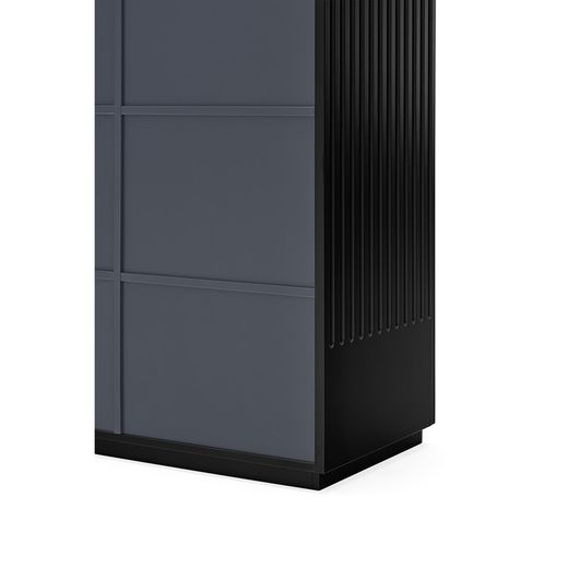 Black and anthracite grey wooden sideboard, 92 x 46 x 120 cm | Doric