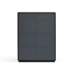 Black and anthracite grey wooden sideboard, 92 x 46 x 120 cm | Doric