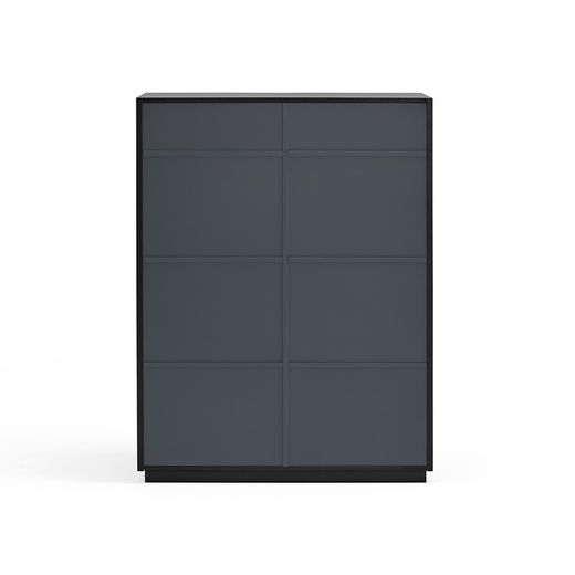 Black and anthracite grey wooden sideboard, 92 x 46 x 120 cm | Doric