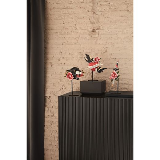 Black and anthracite grey wooden sideboard, 92 x 46 x 120 cm | Doric