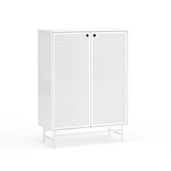 White wood and metal sideboard, 93 x 45 x 130 cm | Punto