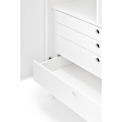 White wood and metal sideboard, 93 x 45 x 130 cm | Punto