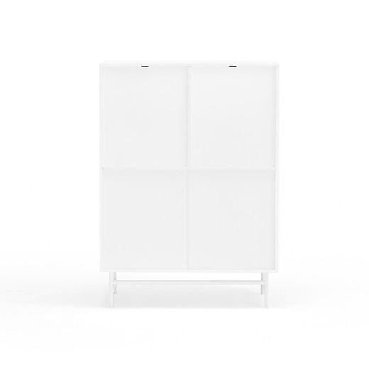 White wood and metal sideboard, 93 x 45 x 130 cm | Punto