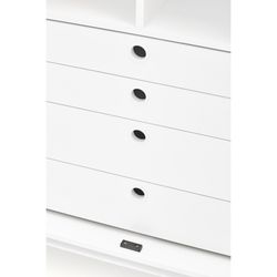 White wood and metal sideboard, 93 x 45 x 130 cm | Punto