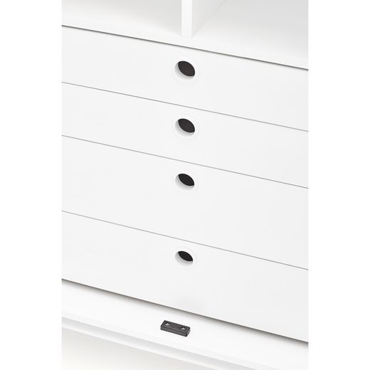 White wood and metal sideboard, 93 x 45 x 130 cm | Punto