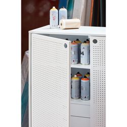 White wood and metal sideboard, 93 x 45 x 130 cm | Punto