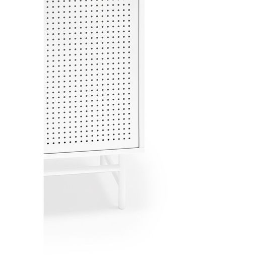 White wood and metal sideboard, 93 x 45 x 130 cm | Punto