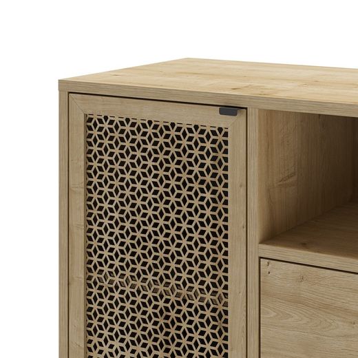 Auxiliary furniture made of wood and metal in oak colour, 84 x 40 x 80.5 cm | Inca