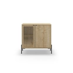 Auxiliary furniture made of wood and metal in oak colour, 86.6 x 40 x 80.3 cm | Inca