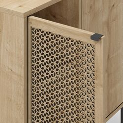 Auxiliary furniture made of wood and metal in oak colour, 86.6 x 40 x 80.3 cm | Inca