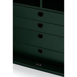 Dark green and black wood and metal sideboard, 93 x 45 x 130 cm | Punto