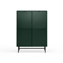 Dark green and black wood and metal sideboard, 93 x 45 x 130 cm | Punto
