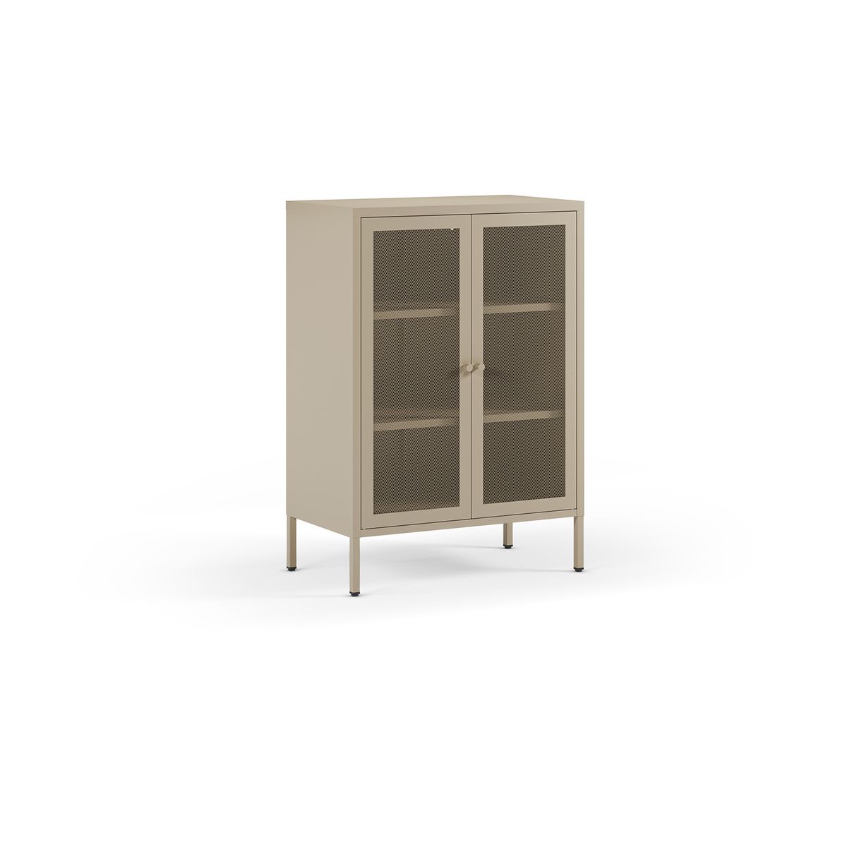 Mueble auxiliar de metal en arena, 70 x 40 x 100 cm | Fayna