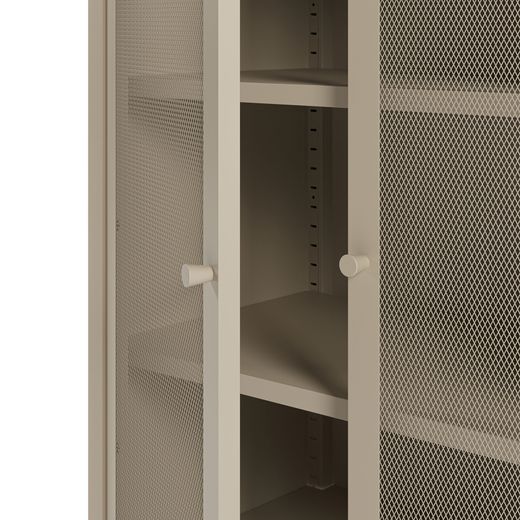 Metal side table in sand, 70 x 40 x 100 cm | Fayna