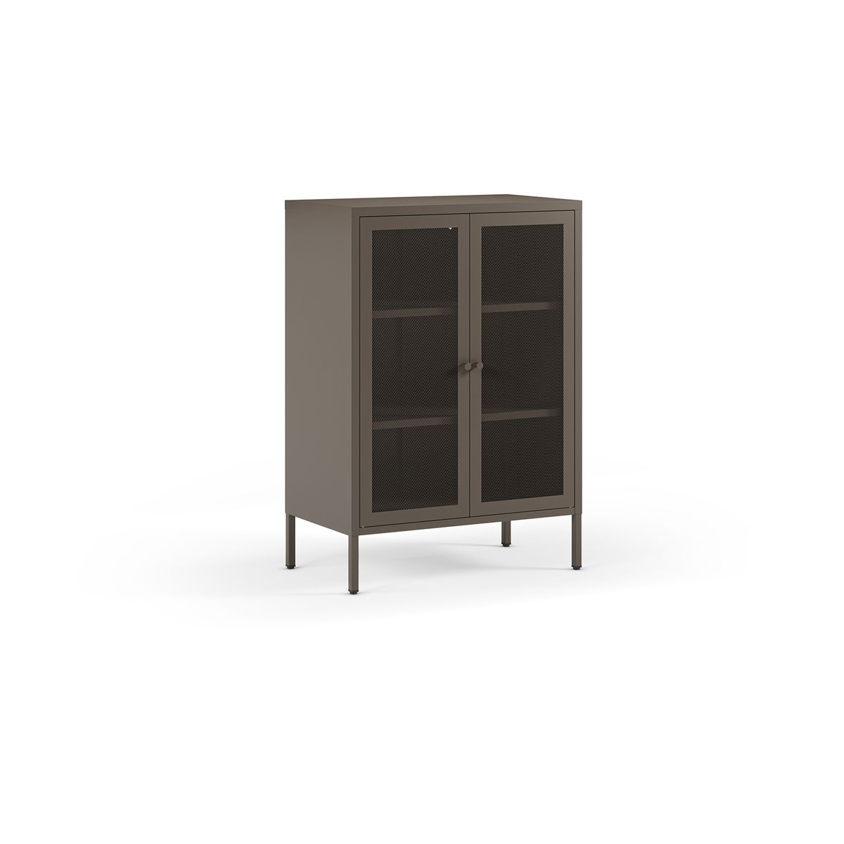 Mueble auxiliar de metal en moca, 70 x 40 x 100 cm | Fayna