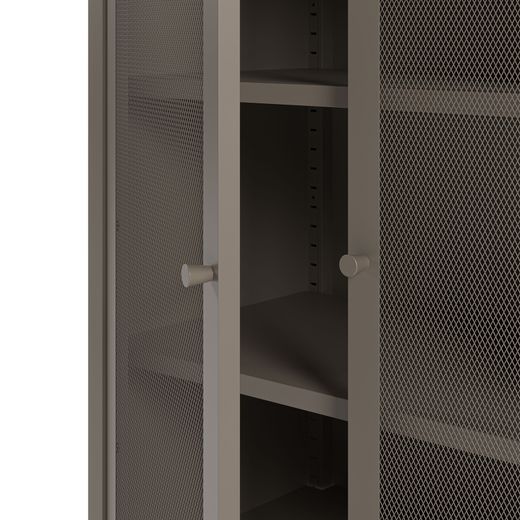 Metal side table in mocha, 70 x 40 x 100 cm | Fayna