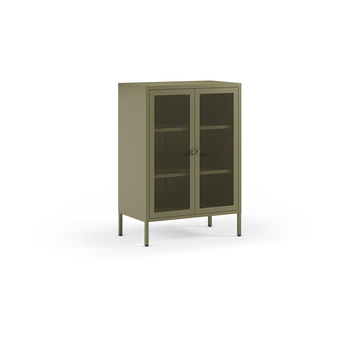 Mueble auxiliar de metal en verde, 70 x 40 x 100 cm | Fayna