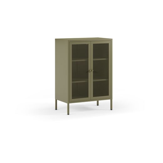 Mueble auxiliar de metal en verde, 70 x 40 x 100 cm | Fayna