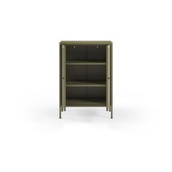Metal side table in green, 70 x 40 x 100 cm | Fayna