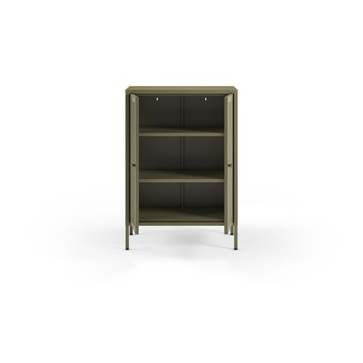 Metal side table in green, 70 x 40 x 100 cm | Fayna