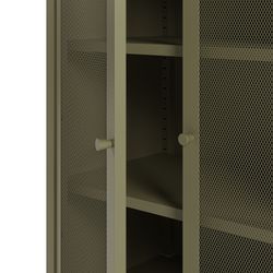 Metal side table in green, 70 x 40 x 100 cm | Fayna