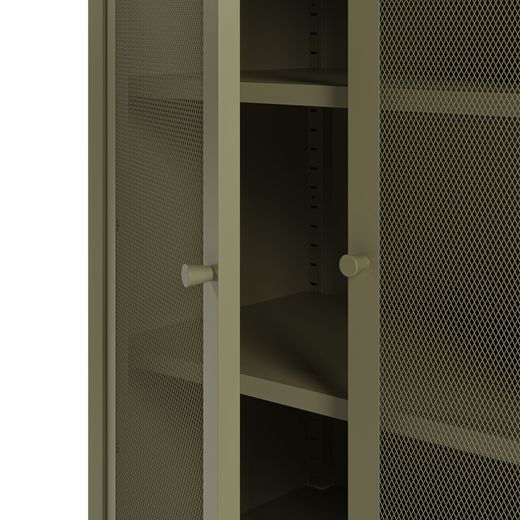 Metal side table in green, 70 x 40 x 100 cm | Fayna