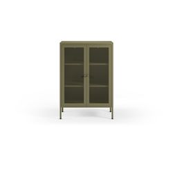 Metal side table in green, 70 x 40 x 100 cm | Fayna