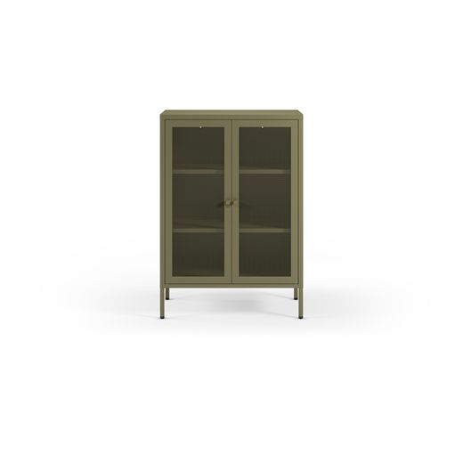 Metal side table in green, 70 x 40 x 100 cm | Fayna