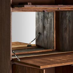 Brown/Beige Texas Mango Wood Bar Cabinet, 90x45x150cm