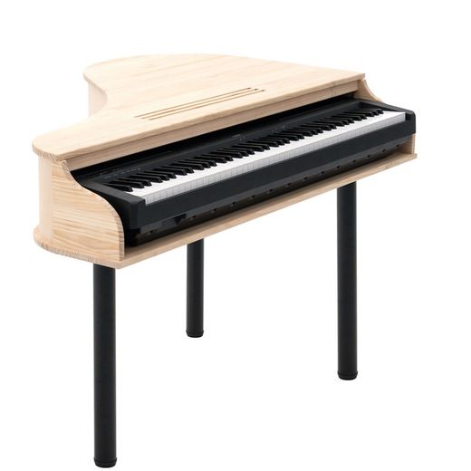 Mueble para teclado de pino y metal en natural, 139 x 96,5 x 96 cm | Caccini