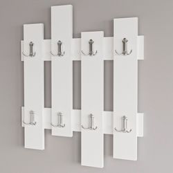 Mobile da ingresso in legno bianco e naturale, 90 x 32 x 53 cm | Kavala