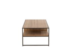 TV-Schrank mit 1 Schublade aus naturfarbenem/schwarzem Holz und Metall, 120 x 60 x 42,5 cm