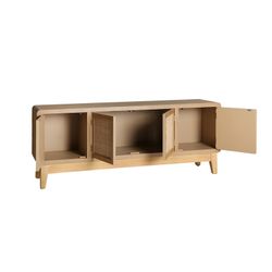 TV-Schrank aus natürlichem Tannenholz, 160 x 40 x 63 cm | Doazit