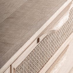 Έπιπλο τηλεόρασης από τέφρα ξύλο και μπαστούνι σε φυσικό, 170 x 40 x 50 cm | Weurtz