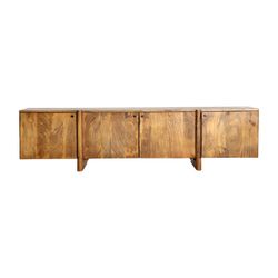 TV-Schrank aus Mangoholz in Naturfarbe, 170 x 40 x 51 cm | Koigi