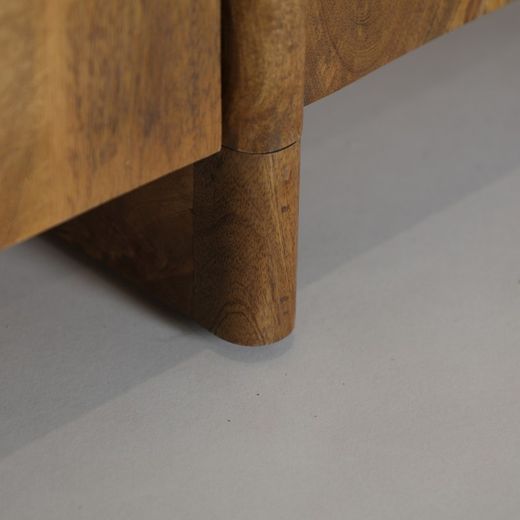 TV-Schrank aus Mangoholz in Naturfarbe, 170 x 40 x 51 cm | Koigi