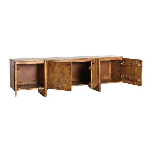 TV-Schrank aus Mangoholz in Naturfarbe, 170 x 40 x 51 cm | Koigi