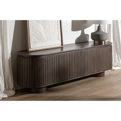 Mangohouten TV-meubel in bruin, 180 x 40 x 50 cm | Kolga