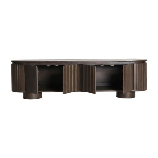 Mangohouten TV-meubel in bruin, 180 x 40 x 50 cm | Kolga