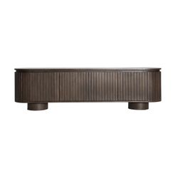 Mangohouten TV-meubel in bruin, 180 x 40 x 50 cm | Kolga