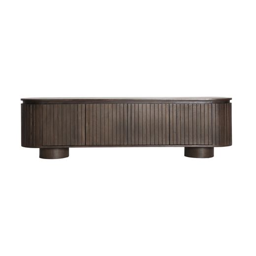 Mangohouten TV-meubel in bruin, 180 x 40 x 50 cm | Kolga