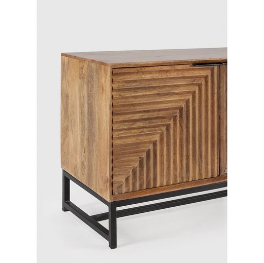 TV-Schrank aus natürlichem Mangoholz, 160 x 40 x 58 cm | Nereide