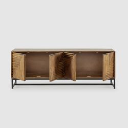TV-Schrank aus natürlichem Mangoholz, 160 x 40 x 58 cm | Nereide
